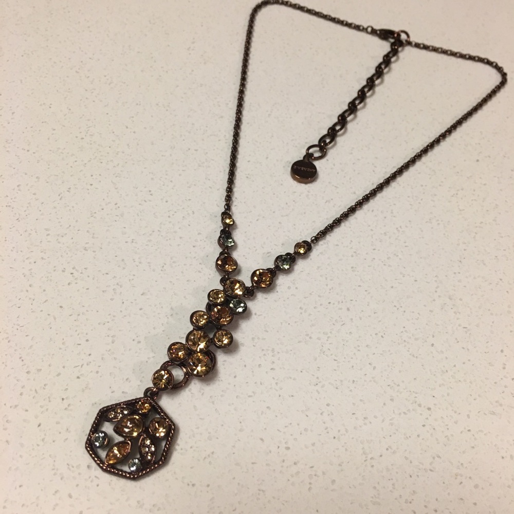 🎀 Bronze Sparkly Necklace - Prom, Wedding, etc.